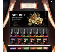 TEMU Set de 6 frascos | frasco contiene 10ML de aceite , difusor, vela, quemador, piedra de difusión de , humidificador, uso y hogar, suplemento de aceite , regalo ideal de Navidad