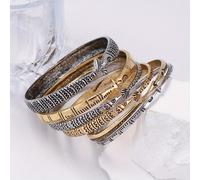 TEMU Set de 6 pulseras de lujo de múltiples capas con inspiración vintage y diseño elegante para mujer, con diseños de animales marinos, incluyendo peces pequeños.