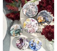 TEMU Set de 6 Rollos de Stickers Florales Transparentes para Decoración, Perfectos para Junk Journaling, Scrapbooking y Manualidades