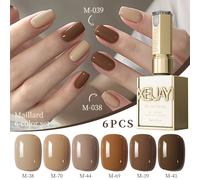 TEMU Set de 6 unidades de esmalte de uñas en gel de 15 ml, kits de esmalte de gel semipermanente, para manicura. Uñas LED Soak Off para salón en casa, un regalo ideal para mujeres