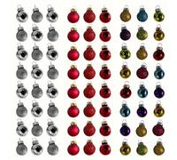 TEMU Set de 72 Adornos de Vidrio en Miniatura para Árboles de Navidad, con Globos de Estilo Vintage en Varios Colores, Perfectos para Decorar tu Hogar, Fiestas o .