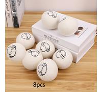 TEMU Set de 8 Bolas de Lana para Secadora | Suavizante de Ropa, Arrugas y de Secado, para Aceites Esenciales, Alternativa a Toallitas de Secadora, Bolas Reutilizables para Secadora de Ropa