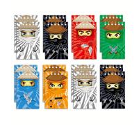 TEMU Set de 8 Mini Cuadernos Temáticos para de Ninjas, Perfectos para de