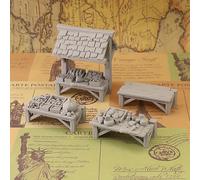 TEMU Set de a de 28-32 mm para Juego RPG DND, Mejora tu de Juego de Mesa con Intrincado Kit de Diorama en Miniatura, Ideal para Coleccionistas, Adiciones para Juegos