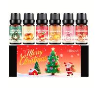 TEMU Set de Aceites de 6x0.3fl.oz/10ml - de Corona Navideña, Pudín Caramelo, con , Pan de Jengibre, Calabaza y Dulces - Multiusos para Manualidades, Difusores