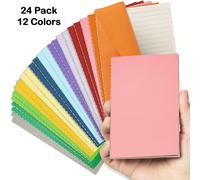 TEMU Set de bolsillo de 24 cuadernos, con páginas rayadas y tapas blandas, ideal para viajeros. Blocs de notas perfectos para escribir y dibujar en un formato de diario.