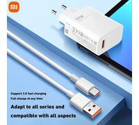 TEMU Set de Carga Rápida Xiaomi de 33W Versión Internacional con Cable USB-A a USB-C de 1M Compatibilidad 33W/27W/15W