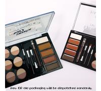 TEMU Set de Cejas: Polvo + Gel + Lápiz + Brocha + Card, un Set Integrado -Estilos a Prueba de Agua para Cejas