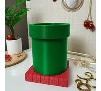 TEMU Set de Combinación de Tubo Verde y Ladrillo , para Bolígrafos, Estilo Retro de Juego, Adornos de Almacenamiento de Escritorio, Papelería, de Almacenamiento Apilable