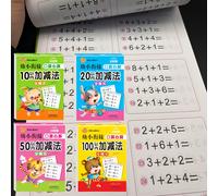 TEMU Set de Cuadernos de Matemáticas para Niños - 4 Libros, 256 Páginas, Sumas y Restas del 10 , Herramienta Ideal para y Regalos de Navidad