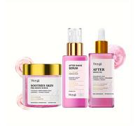 TEMU Set de Depilación de Fresa: Exfoliante Pre Depilación + Aceite de Barba de Fresa y + Post Depilación, Set de , Depilación Húmeda y No Irritante, Hidratación y Cuidado de la Piel