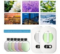 TEMU Set de Difusor de Aceites Esenciales de 1/3/6 piezas | Dispensador de Inteligente con USB Recargable, Botellas de Aceites Esenciales, Diseño de Montaje en Pared y Mesa, Función de Luz Nocturna