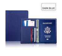 TEMU set de documentos un porta pasaportes multifuncional de cuero sintético multicolor, diseñado para tu pasaporte y con capacidad para múltiples tarjetas.