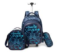 TEMU Set de Equipaje para Niños de 3 Piezas | Mochila con Ruedas, Bolso de Almuerzo, Estuche, Maleta Pequeña con Ruedas | Poliéster, Regalo de , Ideal para Acción de Gracias y Navidad