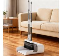 TEMU Set de escoba y recogedor plegable | Mango duradero, limpieza rápida, rotación flexible de 180°, para , cocina, baño - Joybos