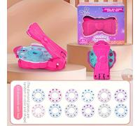 TEMU Set de Estampadoras de Joyas para el Cabello, Colección Radiance con Herramienta de Estilismo Glam, Carga Para Todo, Regalo de Juguete de Halloween Navidad Día de Acción de Gracias para Niñas