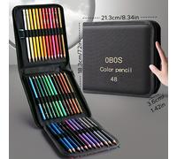 TEMU Set de Lápices Premium Aixxhh - 48/72/120/200pcs, 2B Mezclable, 0.3mm, con Estuche con Cremallera - Ideal para Principiantes, Artistas y Coloristas