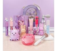 TEMU ¡Set de maquillaje completo súper completo de 13 piezas! de ojos, polvo y iluminador para un look , exfoliante labial, aceite labial, labial y cuidado relé para a día