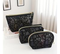 TEMU Set de Maquillaje de , con un de Negro, una Neceser de Malla Transparente y un Bolso de Almacenamiento para Artículos de .