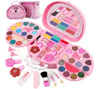 TEMU Set de Maquillaje para Niñas con Bolso de Moda - Kit de Maquillaje Seguro y Lavable - como Regalo de Navidad o para que tu Disfrute de Juegos de .