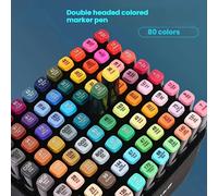 TEMU Set de Marcadores de Agua de Punta de 80/168 Colores, Bolígrafos de Acuarela Coloridos para Dibujar, Contornear, Anime, Marcadores Multicolores, Regalos de Halloween, Navidad, Bolígrafos
