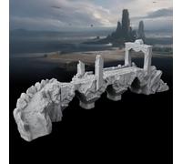 TEMU Set de Miniatura de de Puente para Tablero - Puntos de Estrechez Estratégicos con de Piedra de Antiguo para Juegos de Escaramuzas de TTRPG, para Mejorar tu de Fantasía con Puente