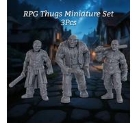 TEMU Set de Miniaturas de Bandidos RPG de 3 piezas | Material ABS , Mejora los y de Tablero de Juego Intensas, Gran Regalo Para Entusiastas