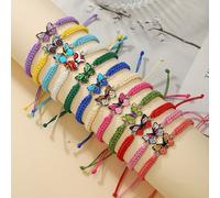 TEMU Set de múltiples pulseras para mujer con 12 colgantes de de aceite de en un diseño tejido.