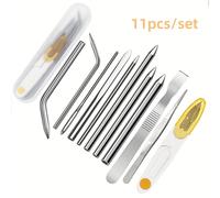 TEMU Set de Paracord FID, una de Almacenamiento para Agujas de Tejer, un Kit de Herramientas de Manualidades para Trenzar, Herramientas para Hacer Pulseras y Llaveros con Nudos