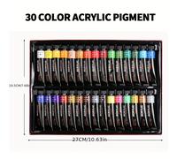 TEMU Set de pintura acrílica premium de 30 colores, tubos de 12 ml, de grado artístico para , manualidades y , fórmula versátil y duradera, ideal para artistas y .
