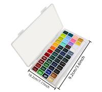 TEMU Set de pintura de acuarela sólida de 48 colores de 1 ml, portátil, fácil de aplicar, ideal para Thangka, caligrafía, de tarjetas navideñas, pintura y profesional