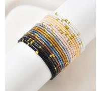 TEMU Set de Pulsera de Cuentas Xiaomi Serie Dorada y Negra Diseño Sexy de 19 piezas, un Accesorio Moderno y Versátil para Mujeres, Adecuado para Uso Diario, Vacaciones y Festivales de .