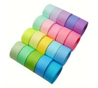 TEMU Set de rollos de cinta de grosgrain en colores pastel, 40 yardas uno, 22 mm de ancho, hechos de poliéster, perfectos para regalos de fiestas y , manualidades, , decoraciones de y adornos de ropa