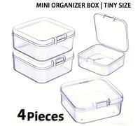 TEMU Set de : set 4 mini cajas de almacenamiento transparentes, que satisfacen todas tus necesidades de almacenamiento de artículos pequeños de una vez con una mayor relación calidad-