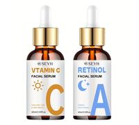 TEMU Set de SEYH Morning C y Evening A - 10% + 0.2% Retinol, Hidrata y la Piel, para Principiantes con Morning C y Evening A, Ideal para , Seguro para con una Fórmula sin Alcohol, Unisex