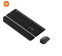 TEMU Set de Teclado y Ratón Inalámbricos Xiaomi Edition - Teclado de Tamaño Completo, Ratón Asimétrico, Soporte de Muñeca de Esponja Removible, con Sensor de Precisión de 1200DP en el Ratón