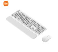 TEMU Set de Teclado y Ratón Inalámbricos Xiaomi Edition - Teclado de Tamaño Completo, Ratón Asimétrico, Soporte de Muñeca de Esponja Removible, con Sensor de Precisión de 1200DP en el Ratón