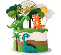 TEMU Set de Topper de de Dinosaurio 3D - Decoraciones Creativas de Mini Dinos para Fiesta y Cupcakes, No Necesita Energía