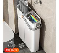 TEMU Set de Trapeador y Cubeta | Trapeador Paños de Microfibra Reutilizables Lavables, Húmedo y , para Azulejos, Madera, Pisos de Mármol | Ideal para , Baño, Cocina, | JOYBOS