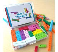 TEMU Set de varillas Cuisenaire y tarjetas para enseñar matemáticas a de jardín de y primaria, que bloques de para aprender números
