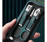 TEMU Set de venta al por mayor de 6 cortaúñas de acero inoxidable, que herramientas de manicura y una cuchara para oídos