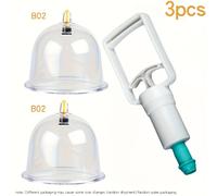 TEMU Set de ventosas grande de 3 piezas, dispositivo de ventosas engrosado y duradero, adecuado para uso en todo el cuerpo, dispositivo de ventosas de masaje