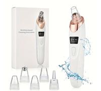 TEMU Set Extractor de Puntos Negros y Limpieza de Poros Recargable por USB - Diseño Ergonómico con Niveles de , Boquillas Adicionales, Regalo para el Cuidado de la Piel para Entusiastas