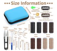 TEMU Set para Hacer Pelucas con Extensiones de Cabello, 8 Rollos de Hilo para Tejer con 50pcs Clips de Presión Metálicos, Agujas I/J/T/C y Bolsa de Almacenamiento para Costura Manual de Pelucas DIY