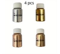 TEMU /Set Polvo de Mica Mágica Metálica - Color Dorado Plateado para Pintura, Fabricación de Joyería de Resina, Proyectos de Manualidades - , Colorante de Tinte con