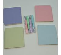 TEMU Set Popular de Cuadernos Ligeros, 4 Cuadernos + 4 Bolígrafos , Juego de 8 Piezas, Compacto y Portátil, Varios Colores Disponibles, Regalo para Fiestas