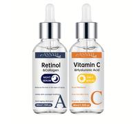 TEMU Set y Nocturno de en Combinación con al 10% y Retinol al 0.2%, junto con Colágeno, Ácido Hialurónico y Niacinamida. Utilizar por la y por para el Tono de la Piel, Mejorar la Elasticidad