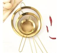 TEMU SHAON 3 Piezas Colador de Malla Dorado, para , Colador de Cocina, Utensilios para Hornear, Accesorios de Cocina, Utensilios de Cocina, Herramientas para Restaurantes