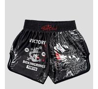TEMU Shorts de Boxeo Negros para Hombre con Estampado de y - Pantalones Cortos Atléticos de Geométrico, Ajuste Regular en Tela No Elástica para Entrenamiento y Uso Diario