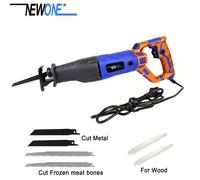 TEMU Sierra de NEWONE de 1050 W de resistencia con cable, motor de 6 velocidades y 6 hojas, enchufe UE, adecuada para cortar madera, metal, tubería de PVC, carne/huesos - Profesional para renovación